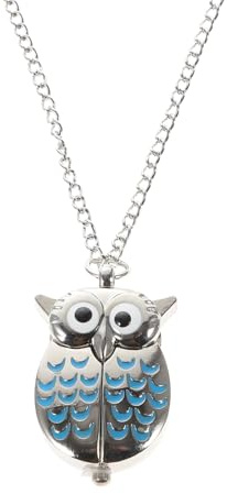 Montre à gousset vintage en forme de hibou : montre de poche rétro avec pendentif en forme de collier Cadeau pour filles garçons enfants