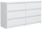 meble masztalerz Kommode Weiss Matt mit 6 Schubladen 140 cm, Sideboard Wohnzimmer, Kommode Schlafzimmer H: 78,5cm, B: 138,6 cm, T: 39 cm Kommode mit Schubladen, Schubladenschrank