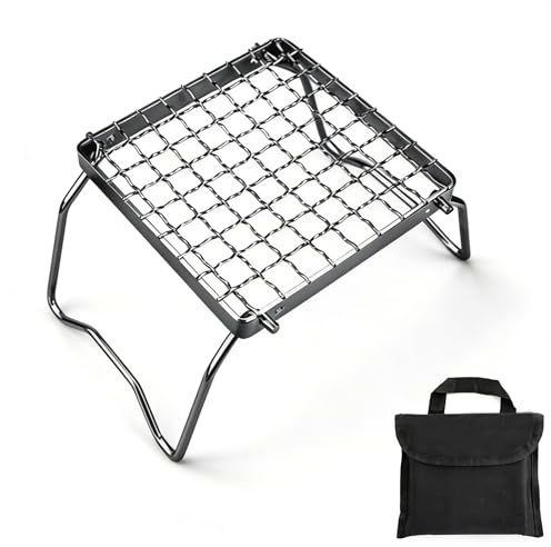 XIANGTAKJ Portable & Foldable Grill, Camping grill, Tabletop Cooking Stand, Mini BBQ Grill for Picnic, Outdoor Cooking Bracket, Barbecue tools for Home/Patio/Lawn, Sturdy and Stable