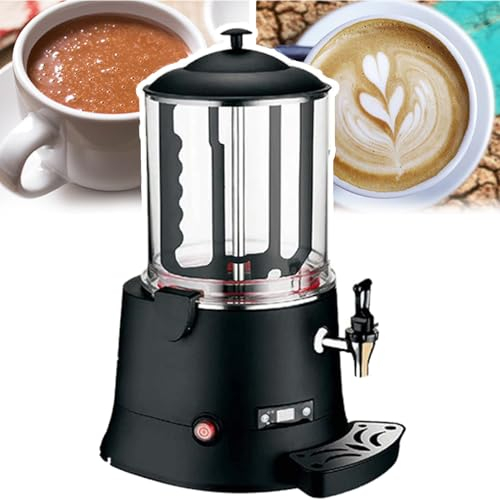 WhAeoy Máquina de chocolate caliente comercial 10 L, Fundador de chocolate, control de temperatura: 30 ℃-90 ℃, pantalla LED + botón táctil, cuerpo de acero inoxidable, A