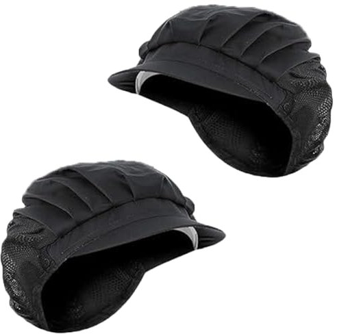 COYUN 2 Stück Kochmütze Unisex, Kochmütze Kochen, Elastisch Kochen Hut Mesh atmungsaktiv Staubmütze Arbeitshut Industrie Werkstatt Kappe für Küche Bäckerhaarnetz Catering Service