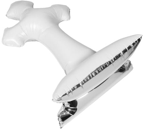 ibasenice Kreuzförmiger Folienballon Für Religiöse Feierlichkeiten Festliche Deko Für Taufe Ostern Und Kommunion Shower Dekorationen Für Jungen Und Mädchen