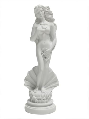 Statua di Afrodite la nascita di Venere, 19 cm, scultura greca romana dea, statuetta artistica in resina fatta a mano, classica statua bianca, decorazione per casa e ufficio