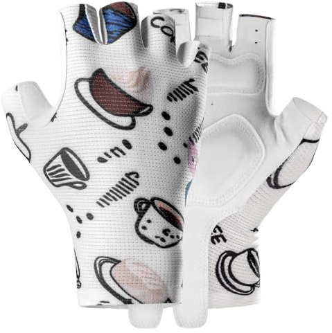 ROCKBROS TVI Half Finger Cycling Gloves Women Breathable Lightweight Sun Protection Fingerless Mitts for Mountain Bike, Road Bicycle, MTB, Riding
