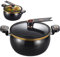 Mini Pressure Cooker, 8L Fast Heating Pressure Pot with Lock Handles, Non-stick Stockpot with Standable See-Through Lid for Gas, Induction, Electric Stoves