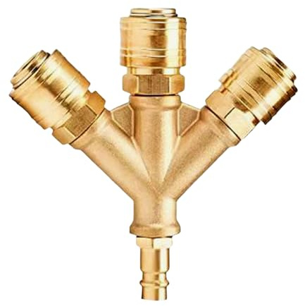 Tryckluft Trippelfördelare med Kopplingar Fittings För Tryckluftkopplingar