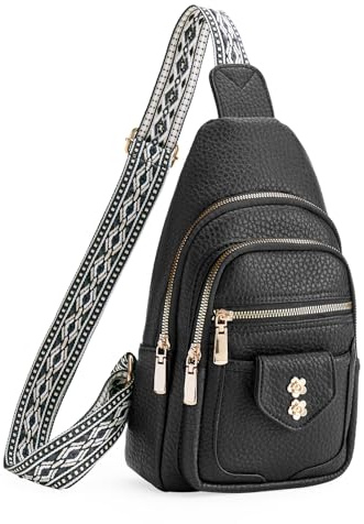 GAEKEAO Sling Bag Crossbody Bags for Women Vegan Leather Fanny Pack Chest Travel Anti Theft Purse Shoulder Bag Handbags Gifts