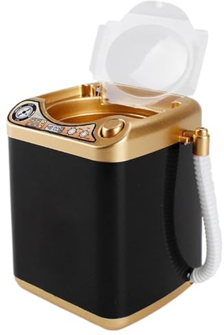 Smink svamp rengöringsmaskin 10 x 7,6 x 7,6 cm automatisk mini skönhetsblandare batteridriven skönhetsblandare rengörare söt smink för makeupsvamp, pulverpuffar, ingen batteri mini