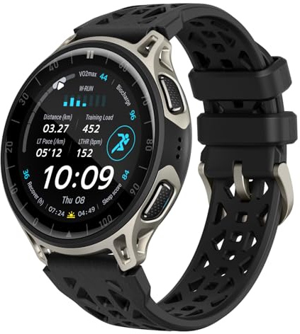 Amazfit Cheetah 2 Pro 48mm GPS Lauf-Smartwatch, 1,32 AMOLED-Display, Saphirglas, Titan-Gehäuse, 32GB, 20 T Akkulaufzeit, 5 ATM, NFC, Taschenlampe, Offline-Karten, 170+ Sportmodi für Android & iPhone