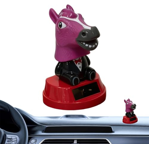 Genérico Figuras De Salpicadero | 10x5.5cm Animal Solar Oscilante | Figurita Coche para Camión, Sedán, Pickup, SUV, Escritorio, Estantería, Oficina, Hogar, | Mini Juguete Lindo para Salpicadero