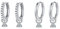 Creolen Silber Damen 925, Creolen mit Anhänger für Damen Herren Mädchen, Creolen Silber Huggies(10mm) mit Zirkonia| Knorpel Tragus Schlafen Ohrringe