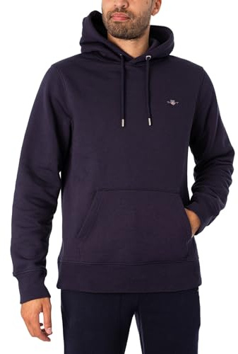 GANT Herr Sweat À Capuche Régulier, Evening Blue, XXL