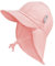 Jan & Jul Babymütze für Jungen und Mädchen, Sonnenhut mit Nackenklappe (Rose Quartz, Größe M: 6-24 Monate)