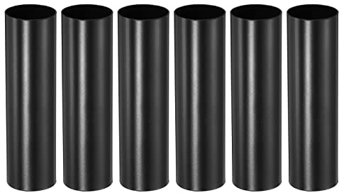 sourcing map Bases para Candelabros, Cubiertas de Zócalo de Vela E12, Mangas de Araña de Metal 3,1 Pulgadas de Alto, Se Adapta a La Mayoría de Candelabros, Negro 6uds