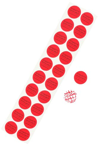 RLSYM Lot de 200 étiquettes de sécurité inviolables pour avertissement français - Diamètre : 2,5 cm - Rouge