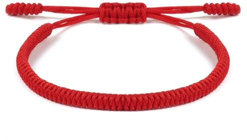 Aucuu Glücksarmband, Freundschaft Armbänder, Geflochtene Freundschaftsarmbänder, Handgefertigt Verstellbar Armbänder, Gewebte Tibet Stil Armband für Frauen Damen Herren Kinder Jungen