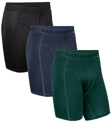 DANISH ENDURANCE Sportkalsonger för män, andas, skavfria, 3-pack | Sportkalsonger, andningsbara och fukttransporterande, skavfria med skön stretch, för träning och gym