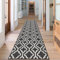 SHACOS Flurteppich Läufer Lang rutschfest, Schwarz, Teppichläufer Flur 60 x 240 cm, Flurläufer Lang Modern, Küchenteppich Waschbar, Langer Teppich Läufer für Flur, Küche, Eingang