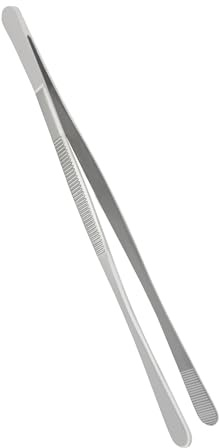 Urxirha 8-Inch Kitchen Tweezers Pasta Tongs, Stainless Steel Cooking Tweezer Tongs Culinary Food Tweezers for Plating & Baking