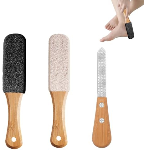 3 piezas de piedra pómez para pies, piedra blanca o negra, removedor de piel dura con una herramienta de corte de pie puntiaguda, herramienta facial de piedra pómez de doble cara, aplicable a talones