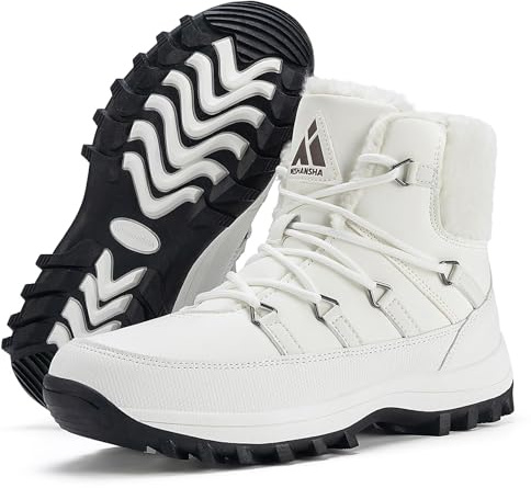 Mishansha Botas de Nieve Mujer Cálido Forrados Invierno Gr.36-42 | Botines Invierno,Antideslizante,Zapatos de Invierno,Cortavientos Botas Montaña,Senderismo Acampada