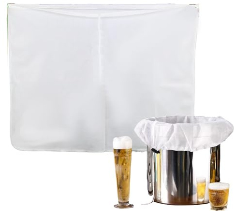 fKiZanthene Muslin Bags, 3 Pack Fine Mesh Strainer Bags with Drawstring, 3 Sizes 40x28cm, 46x41cm, 66x56cm for Home Brewing Wine Making Cooking Coffee Yogurt