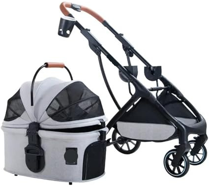 Cochecito profesional para mascotas para perros y gatos, carrito ligero y duradero para perros pequeños, fácil de maniobrar, cómodo viaje (color 7)