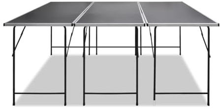 Gecheer 3-in-1 Foldable Pasting Table Set - Black MDF Top, Iron Legs, Easy Storage Model140735
