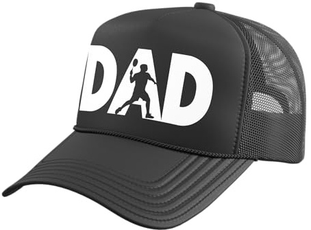 Fathers Day Speedminton Player Mens Speedminton Dad Trucker Hat with Adjustable Mesh Back, Black