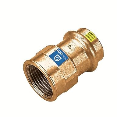 Sanpro Pressfitting Übergang Innengewinde Übergangsmuffe, Größe V 22-1' (Kupfer Gas Wasser Trinkwasser Heizung Sanitär Fittings Fitting Kupferleitung)