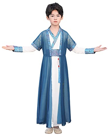 Kung Fu Hanfu for Boy Swordsman martial arts Robe Performance Costume Tang Suits