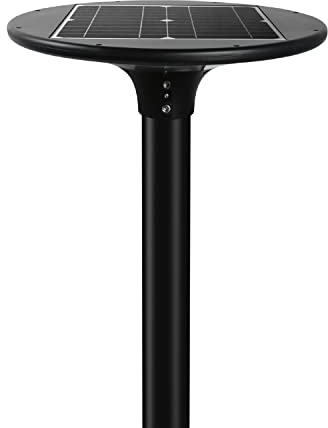 VELAMP SL608 Lampione LED a ricarica solare da 11,5 W – 2300 lm, Pannello Solare Monocristallino, Batteria 6000 mAh, IP65, Automazione Notturna – Ideale per Viali, Giardini, Terreni