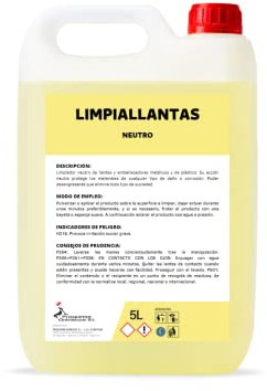 Proquimar | Limpiador de Llantas para Coches - Fórmula Potente de Acción Rápida - Elimina Grasa, Polvo de Frenos y Suciedad Difícil - Garrafa de 5L