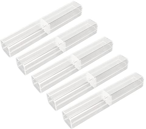 Conteneur De Stockage De Stylo Vide Transparent, 5 Pièces Boîte-cadeau De Crayon En Plastique Transparent étui à Stylo à Bille Support Unique Pour le Bureau De L'école des étudiants