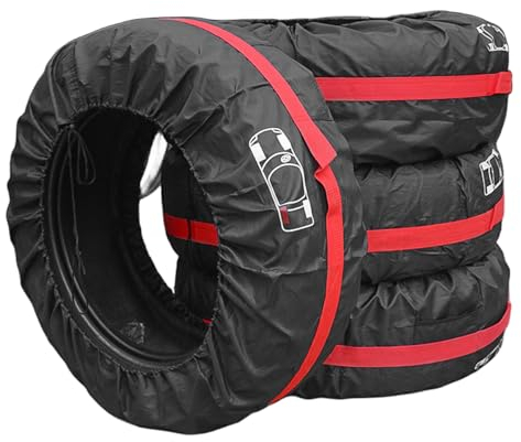 TOATELU - Set di 4 borse per pneumatici, impermeabili, antipolvere, universali, per il trasporto e lo stoccaggio di pneumatici da 19 a 23 pollici (diametro 80 cm)