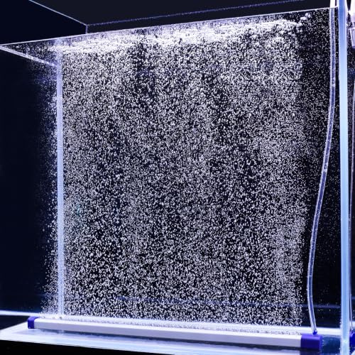 hygger 21.7 Inch Long Aquarium Bubble Bar, Ultra-Fine Quiet Oxygen Diffuser Bubble Curtain Wall, Self-Sinking Design Fish Tank Bubbler Decorations for Freshwater Saltwater