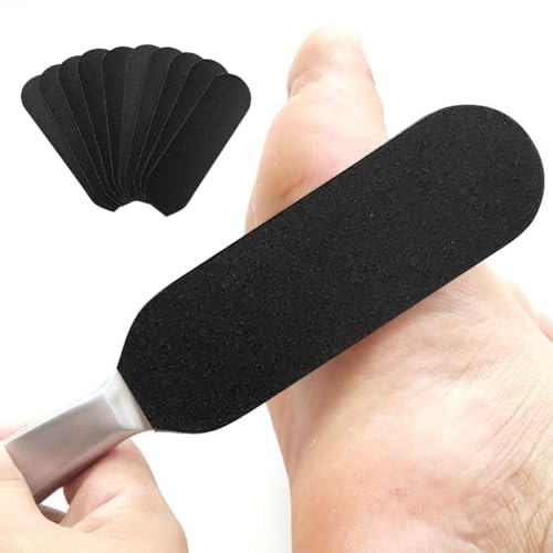 50 Pcs Pedicure File Refill Pads, 180 Grit Foot File Refills, Self-Adhesive Callus Remover Foot File Replacement Pads, Reusable Foot Rasp for Removing Callus Dead Skin, Pedicure Salon
