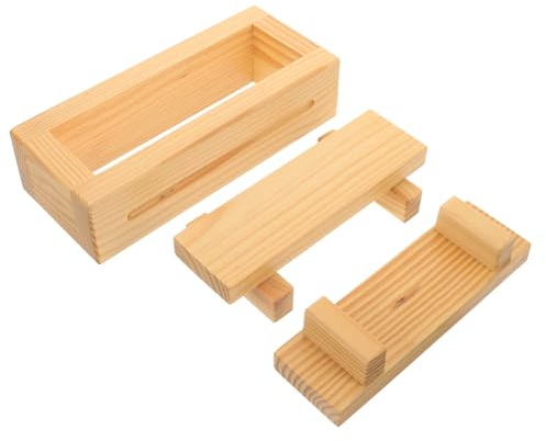 VERDANVERSE Stampo per Sushi in Legno Khaki, Pratico e Conveniente per Preparare Polpette di Riso e Sushi in Cucina a Casa