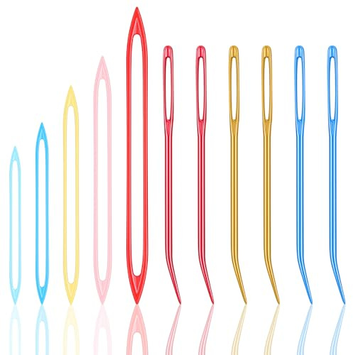 11-Piece Yarn Needle Set, Large Eye Blunt Tip Darning & Tapestry Needles for Weaving, Perfect for Finishing Knitting Crochet Projects, Sewing in Ends with Thick Bulky Yarn