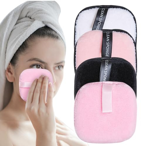 Almohadillas Desmaquillantes Reutilizables – Paños De Limpieza Facial Lavables | Toallas De Borrador Cosmético De Microfibra, Accesorios Para El Cuidado De La Piel Para Eliminar La Base D
