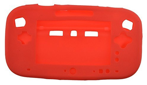Weiche Gummi-Silikon-Schutzhülle für Wii U Game Controller, Rot