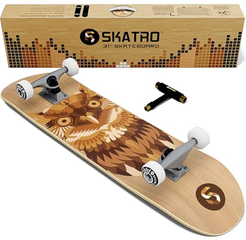 Skatro – Pro skateboard 31 tum komplett skateboard. Skate Board Åldrar: Vuxna, pojkar, flickor, nybörjare och barn