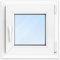 FENSTERVERSAND - Kunststofffenster Weiß - zu öffnendes Fenster 50x50 Kunststoff mit Griff, Dreh- & Kippfenster, 2-fach Verglasung, Klarglas - DIN rechts - BxH: 500x500 mm, 70 mm Profil