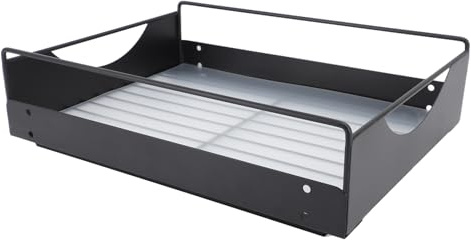Fockety utdragbart skåporganisatör, 40 x 23 x 9 cm utdragbara skafferihyllor glidande låda skafferihylla för kök, vardagsrum, utdragbar skåpkorg organiserare (svart G2VFA760YZ-12