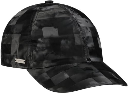 Seeberger Shiny Boxes Anti-Rain Cap Basecap Baseballcap Damencap Damen - mit Schirm, Futter, Klettverschluss Sommer Frühling-Sommer - One Size schwarz