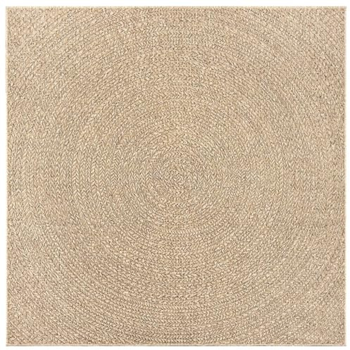 vidaXL Teppich, Teppich für Wohnzimmer Garten Balkon Terrasse, Bodenmatte Läufer Rechteckig, Balkonteppich Terrassenteppich, 240x240cm Jute-Optik Indoor Outdoor