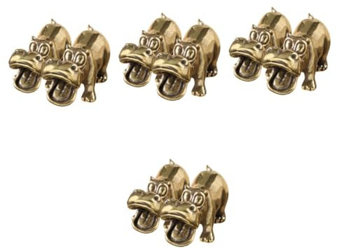 Supvox 8stücke Bronzene Hippo Figurine Für Tischdekoration Kreative Miniaturstatue Für Zuhause Und Wohnräume Stilvolles Accessoire Für Hippo-