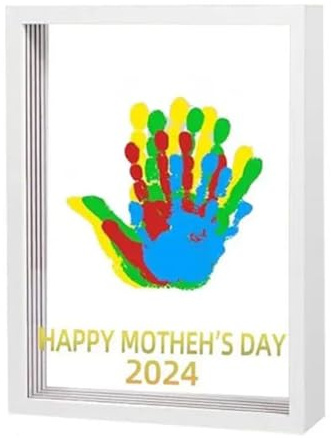 Osmond Toddler Hand Print and Foot Print Kit Handmade Handprint Photo Frame Set CreativeToddler Keepsake Frame for Kid Room
