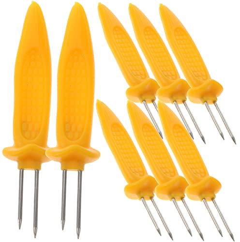 12 Piezas Tenedor de maíz para Barbacoa Palo de titulares de mazorcas Accesorios para barbacoas y picnics Utensilios Barbacoa maíz Tenedor de Carne de maíz a la Barbacoa Levemolo