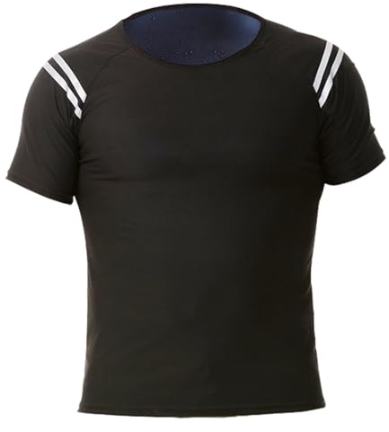 YNPQTDS Chaleco para sauna, camiseta de sauna, traje de sauna de manga corta para hombres, moldeador de cuerpo, deporte, gimnasio, camiseta de tirantes para gimnasio, fitness, promueve la sudoración y
